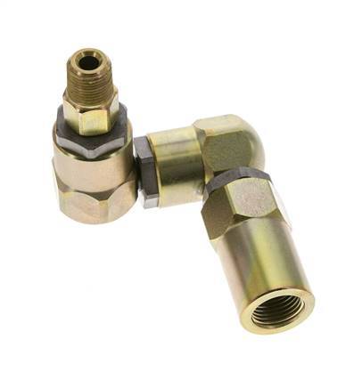 Drehgelenk 3/8'' NPT Außengewinde x 1/2'' NPT Innengewinde Z-Form Stahl PTFE 350bar (4917.5psi)