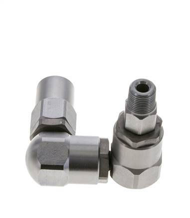 Drehgelenk 3/8'' Außengewinde R x Innengewinde Rp Z-Form Stahl NBR 350bar (4917.5psi)