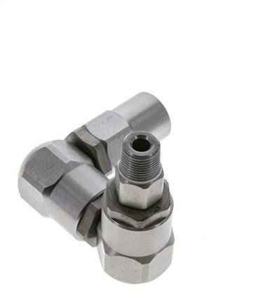Drehgelenk 3/8'' Außengewinde R x Innengewinde Rp Z-Form Stahl NBR 350bar (4917.5psi)