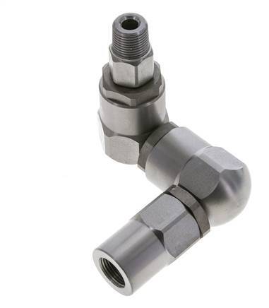 Drehgelenk 3/8'' Außengewinde R x Innengewinde Rp Z-Form Stahl NBR 350bar (4917.5psi)