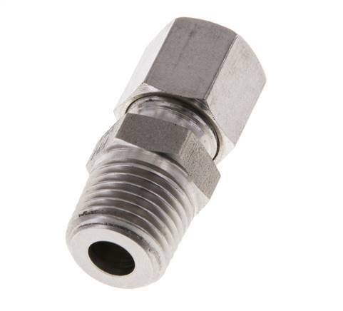 R 1/4'' Male x 8LL Stainless steel Straight Cutting Ring 100 Bar DIN 2353