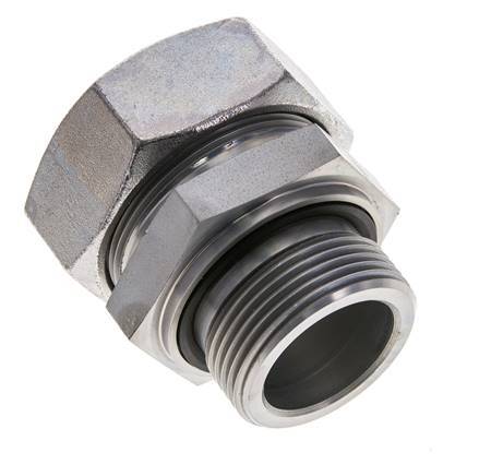 G 1 1/4'' Außengewinde x 42L Verzinkter gerader Schneidring aus Stahl mit FKM-Dichtung 160 bar DIN 2353