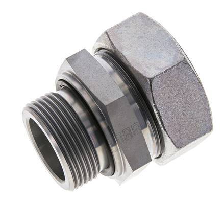 G 1 1/4'' Außengewinde x 42L Verzinkter gerader Schneidring aus Stahl mit FKM-Dichtung 160 bar DIN 2353