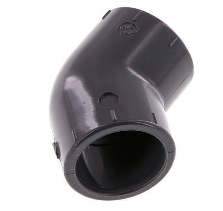 PVC 45deg Elbow Fitting Socket 25x33mm [2 Pieces]