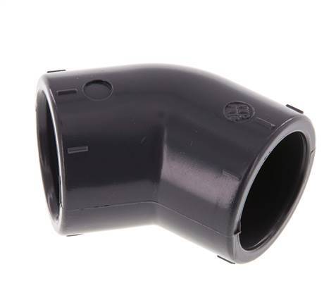 PVC 45deg Elbow Fitting Socket 25x33mm [2 Pieces]