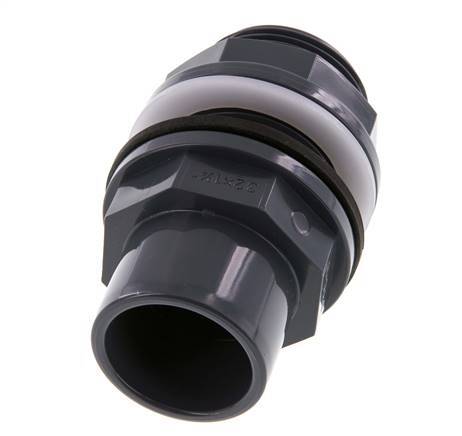 PVC Bulkhead Fitting Socket 32x40mm