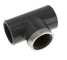 PVC Tee Fitting Female Socket 50mm x Female Rp1-1/2''