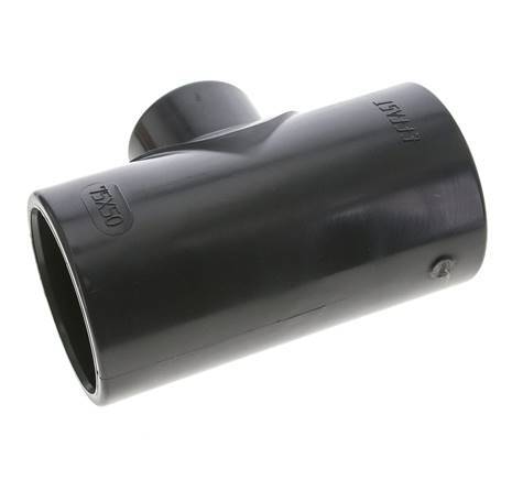 PVC Reducing Tee Fitting Socket 75 to 50mm