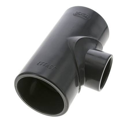 PVC Reducing Tee Fitting Socket 75 to 50mm