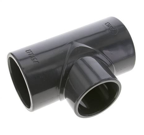 PVC Reducing Tee Fitting Socket 75 to 63mm