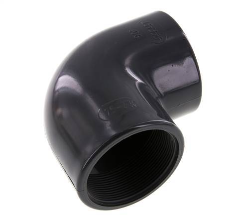 PVC 90deg Elbow Fitting Female Socket 75x89mm x Female Rp 2-1/2''