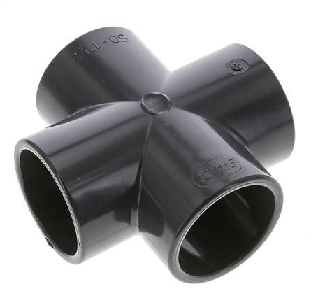 PVC Cross Fitting Socket 50x62mm