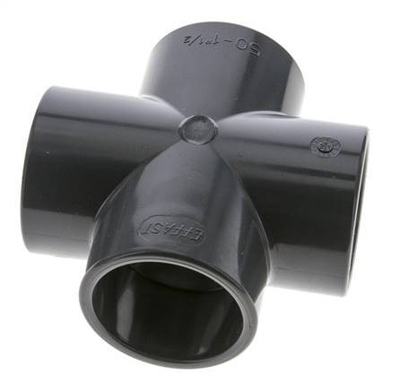 PVC Cross Fitting Socket 50x62mm