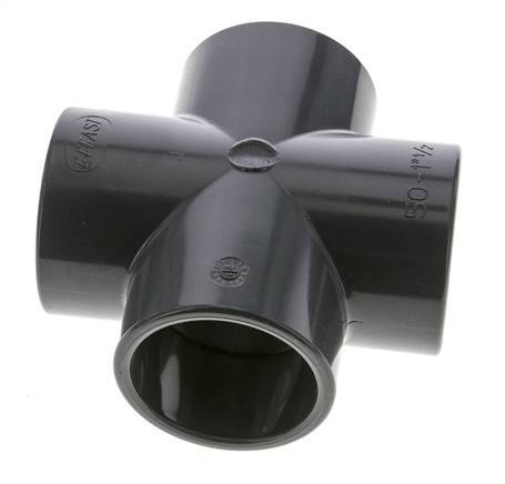 PVC Cross Fitting Socket 50x62mm