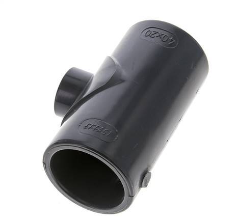 PVC Reducing Tee Fitting Socket 40 to 20mm [2 Pieces]