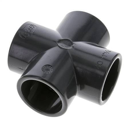 PVC Cross Fitting Socket 40x51mm