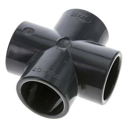 PVC Cross Fitting Socket 40x51mm