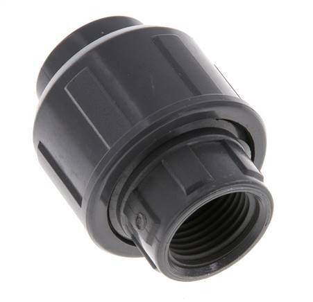 PVC Union Fitting Female Socket 16mm x Female Rp 3/8'' EPDM