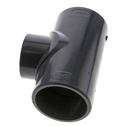 PVC Reducing Tee Fitting Socket 63 to 50mm