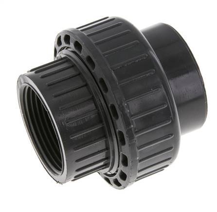 PVC Union Fitting Female Socket 40mm x Female Rp 1 1/4'' EPDM