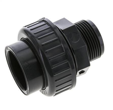 PVC Union Fitting Female Socket 40mm x Male R 1 1/4'' EPDM