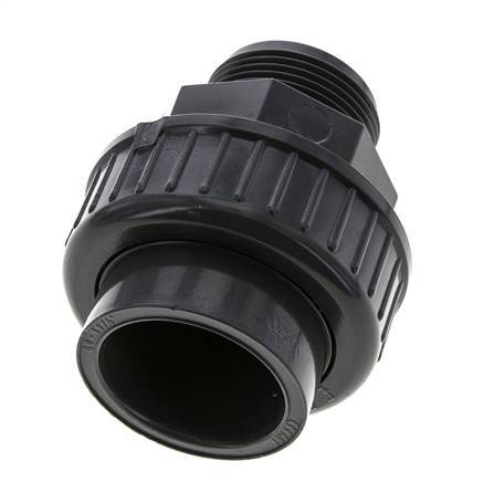 PVC Union Fitting Female Socket 40mm x Male R 1 1/4'' EPDM
