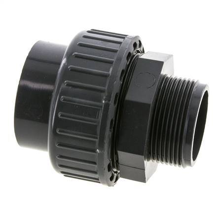 PVC Union Fitting Female Socket 50mm x Male R 1-1/2'' FKM