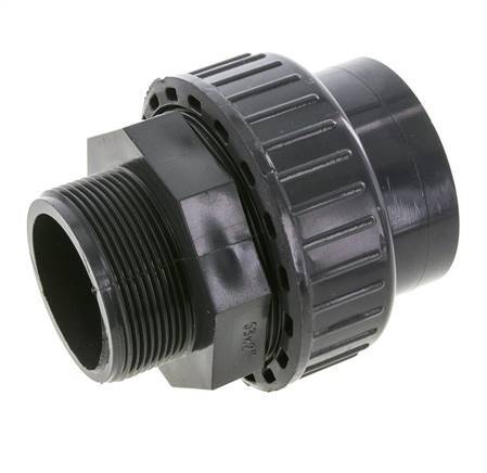 PVC Union Fitting Female Socket 63mm x Male R 2'' EPDM