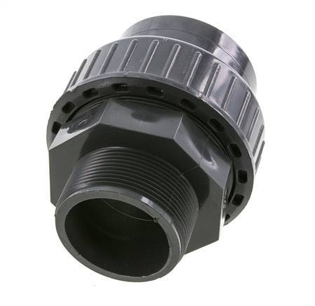 PVC Union Fitting Female Socket 63mm x Male R 2'' EPDM