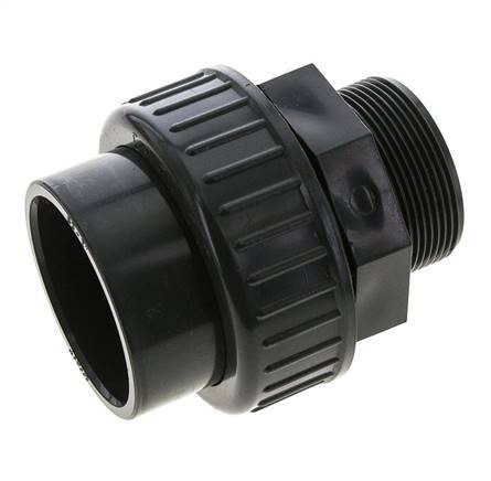 PVC Union Fitting Female Socket 63mm x Male R 2'' FKM