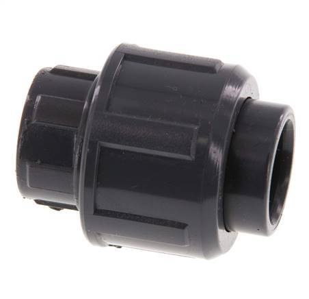 PVC Union Fitting Socket 16x34mm FKM [2 Pieces]