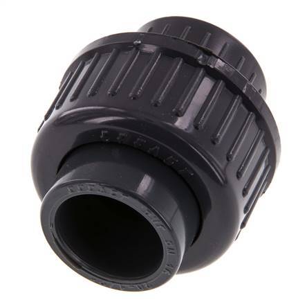 PVC Union Fitting Socket 20x43mm EPDM [2 Pieces]