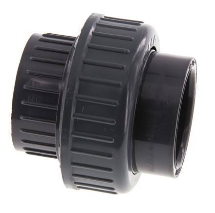 PVC Union Fitting Socket 40x75mm FKM