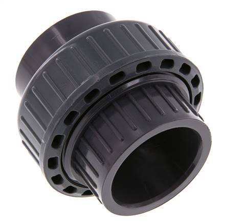 PVC Union Fitting Socket 40x75mm FKM