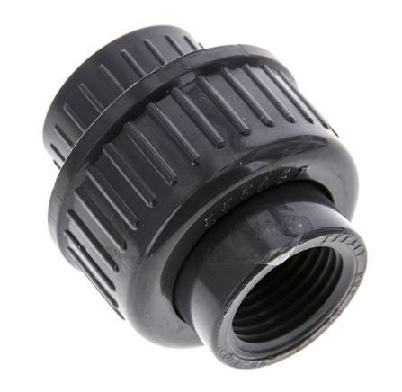 PVC Union Fitting Female Rp 1/2'' FKM