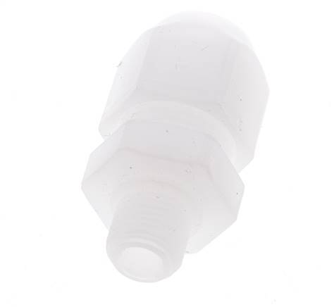 10x12mm & G1/4'' PVDF Straight Hose Fitting with Male Threads 10bar/145psi