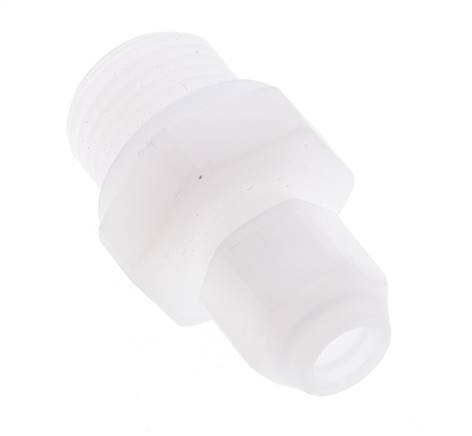 8x10mm & G1/4'' PVDF Straight Hose Fitting with Male Threads 10bar/145psi