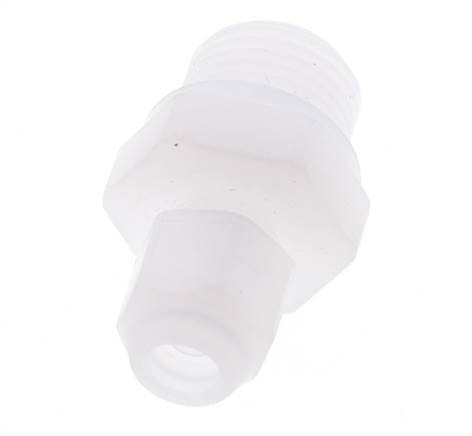 8x10mm & G1/4'' PVDF Straight Hose Fitting with Male Threads 10bar/145psi