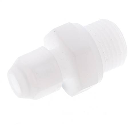 8x10mm & G3/8'' PVDF Straight Hose Fitting with Male Threads 10bar/145psi