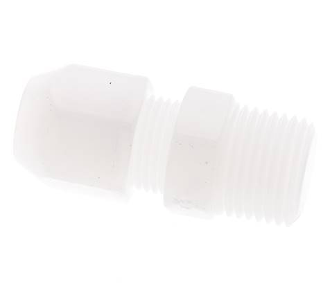 10x12mm & R1/2'' PP Elbow Hose Fitting with Male Threads 10bar/145psi [2 Pieces]