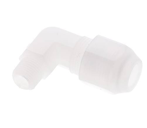 6x8mm & R1/8'' PP Elbow Hose Fitting with Male Threads 10bar/145psi [2 Pieces]