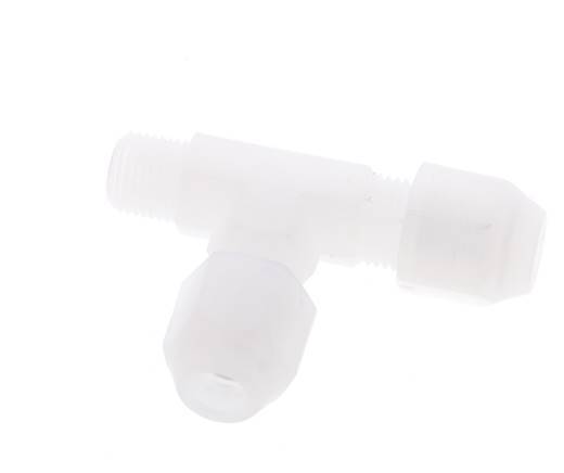 4x6mm & R1/8'' PP Right Angle Tee Hose Fitting with Male Threads 10bar/145psi [2 Pieces]