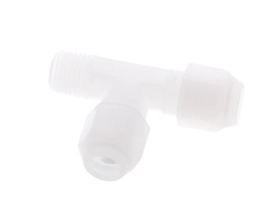 6x8mm & R1/4'' PP Right Angle Tee Hose Fitting with Male Threads 10bar/145psi [2 Pieces]