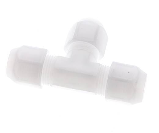 2x4mm PVDF T-Shape Hose Fitting 10bar/145psi