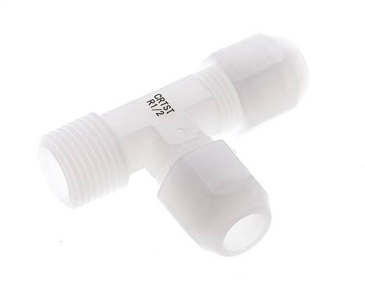2x4mm PVDF T-Shape Hose Fitting 10bar/145psi