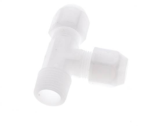8x10mm PVDF T-Shape Hose Fitting 10bar/145psi