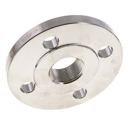 Threaded Flange DN80-PN16 Rp 3'' Stainless Steel 1.4571 DIN 2566 And EN 1092-1 (Type 13)