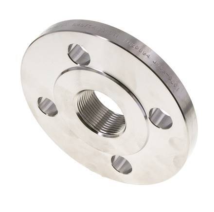 Threaded Flange DN100-PN16 Rp 4'' Stainless Steel 1.4571 DIN 2566 And EN 1092-1 (Type 13)
