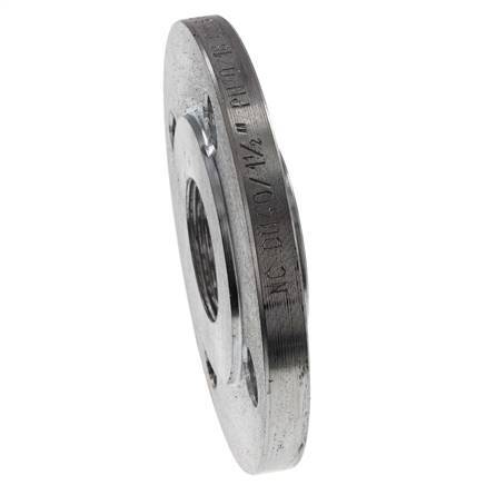 Threaded Flange DN40-PN16 Rp 1-1/2'' Zinc-Plated Steel DIN 2566