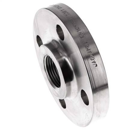 Threaded Flange DN25-PN40 Rp 1'' Stainless Steel 1.4571 DIN 2567 And EN 1092-1 (Type 13)